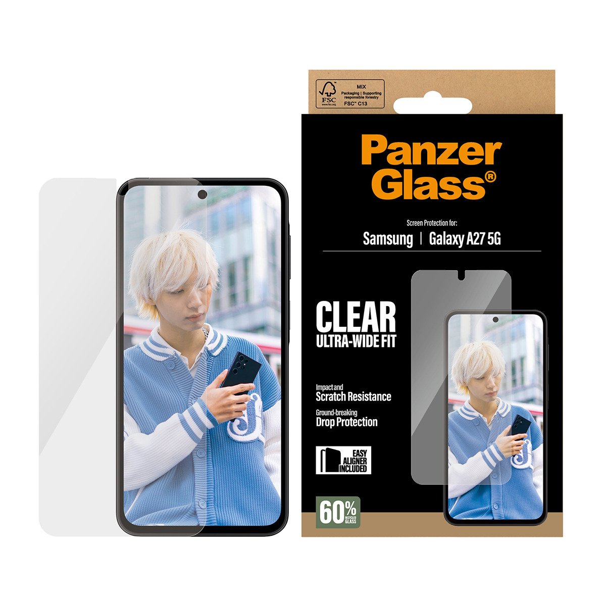 EAN 5715685033995 - PanzerGlass ® Screen Protector Samsung Galaxy A27 5G | Ultra-Wide Fit w. EasyAligner Protector de pantall imagen 2