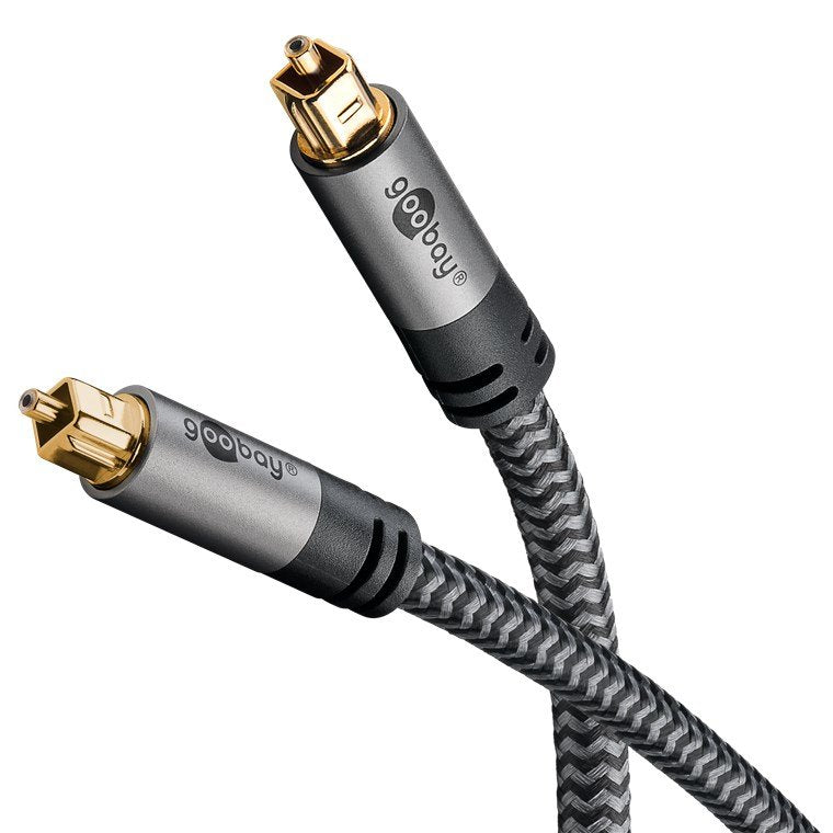 Cable Goobay Plus Toslink Negro/Plateado, 10 Metros 65308