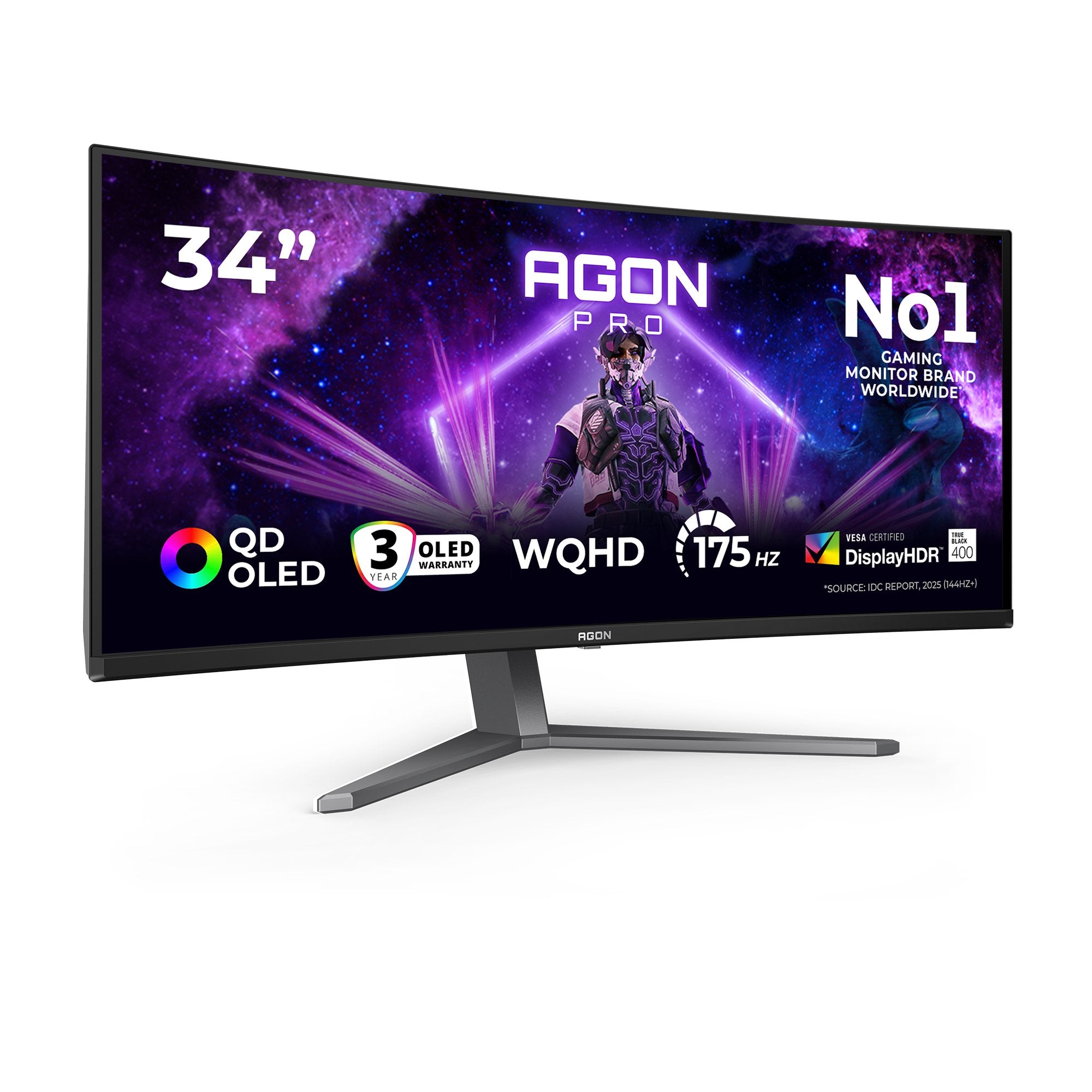 EAN 4038986112444 - AOC AG346UCDAM pantalla para PC 86,4 cm (34") 3440 x 1440 Pixeles Negro, Gris imagen 2