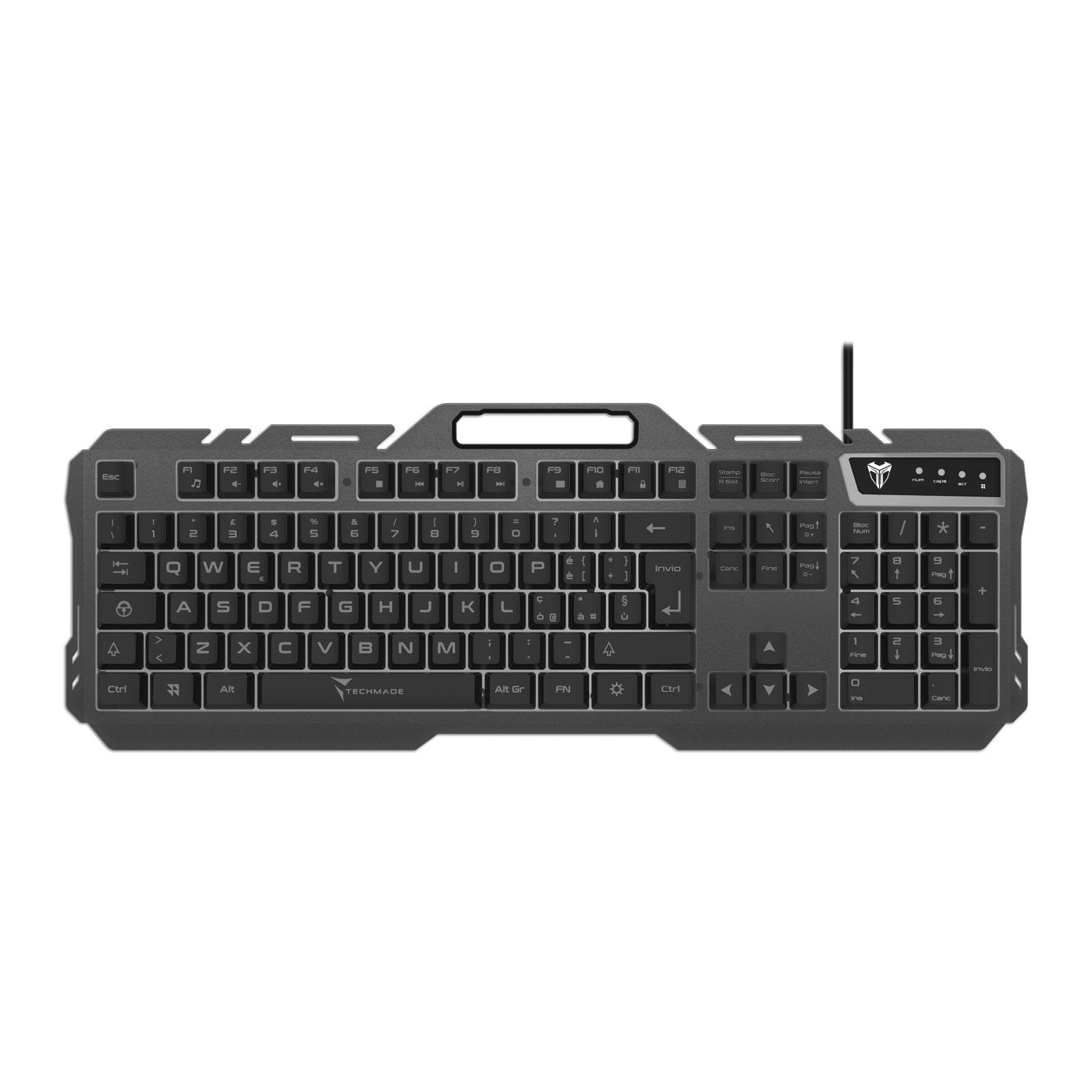 Techmade Tm-Gk023 Teclado Juego Usb Italiano Negro