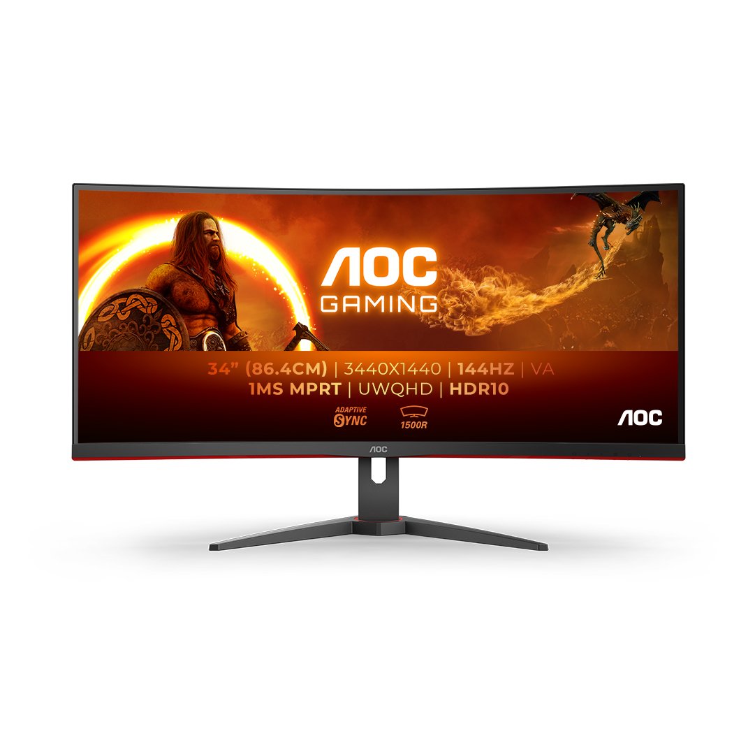 EAN 4038986111348 - AOC G2 CU34G2XE/BK pantalla para PC 86,4 cm (34") 3440 x 1440 Pixeles Wide Quad HD LCD Negro, Rojo imagen 1