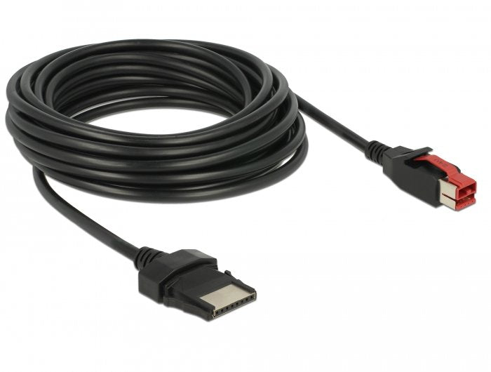 Delock Powerojousb Cable Stecker 24 V > 8 Pin Stecker 5 M Für Pos Drucker Und Terminals