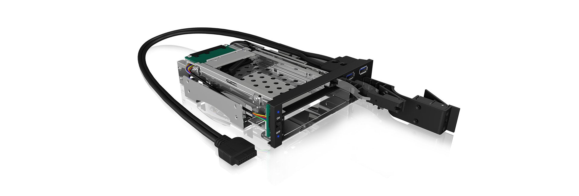 Icy Box Ib-174ssk-U 13,3 Cm (5.25") 1x 2,5"+1x 3,5" 2xsata, Für 5,25"