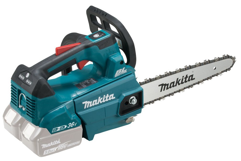 Sierra De Cadena Makita Duc256z Twin 18v Con Mango Superior Bl Lxt