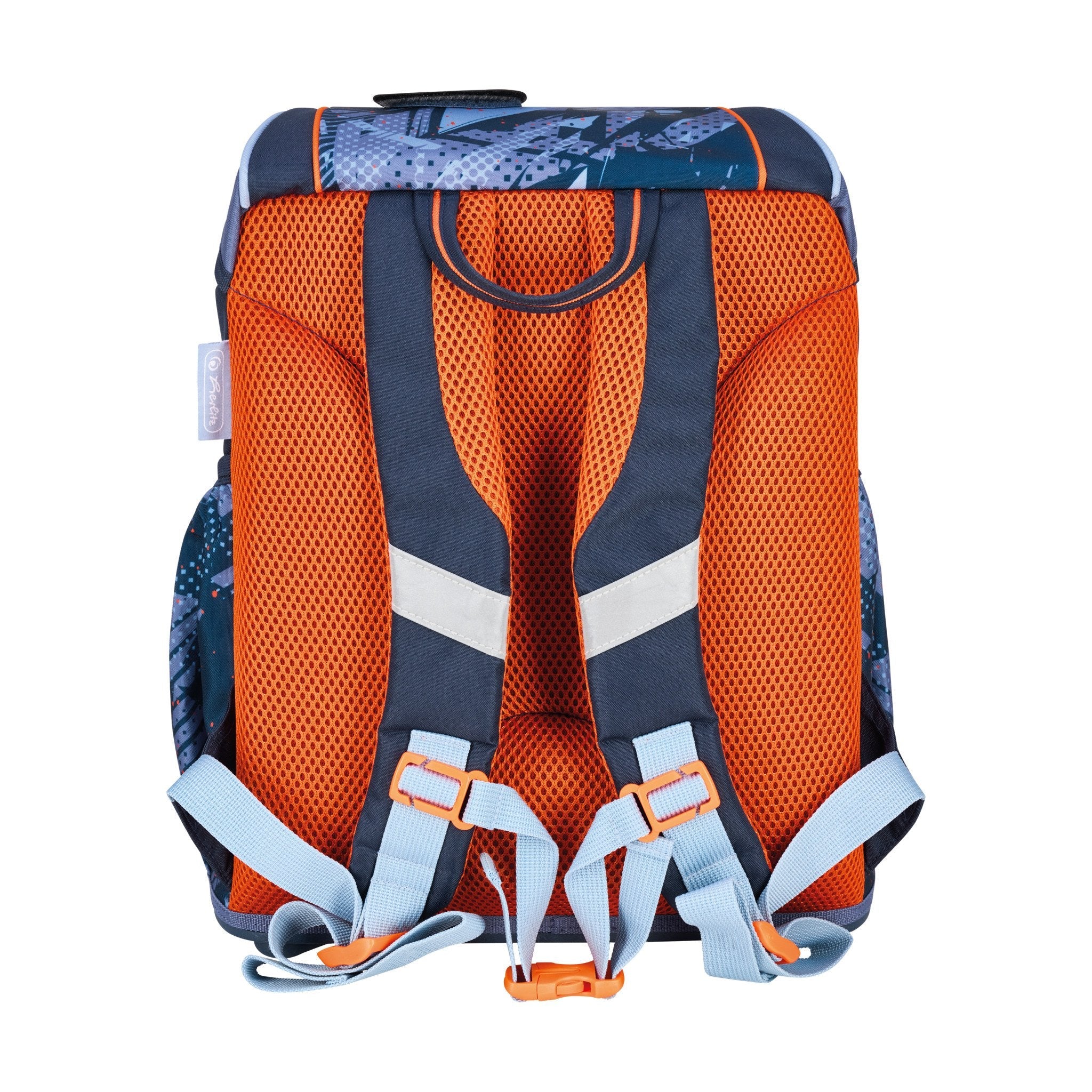 EAN 4008110396767 - Herlitz UltraLight Plus TechMech juego de mochila escolar Niño Poliéster Azul, Naranja imagen 5