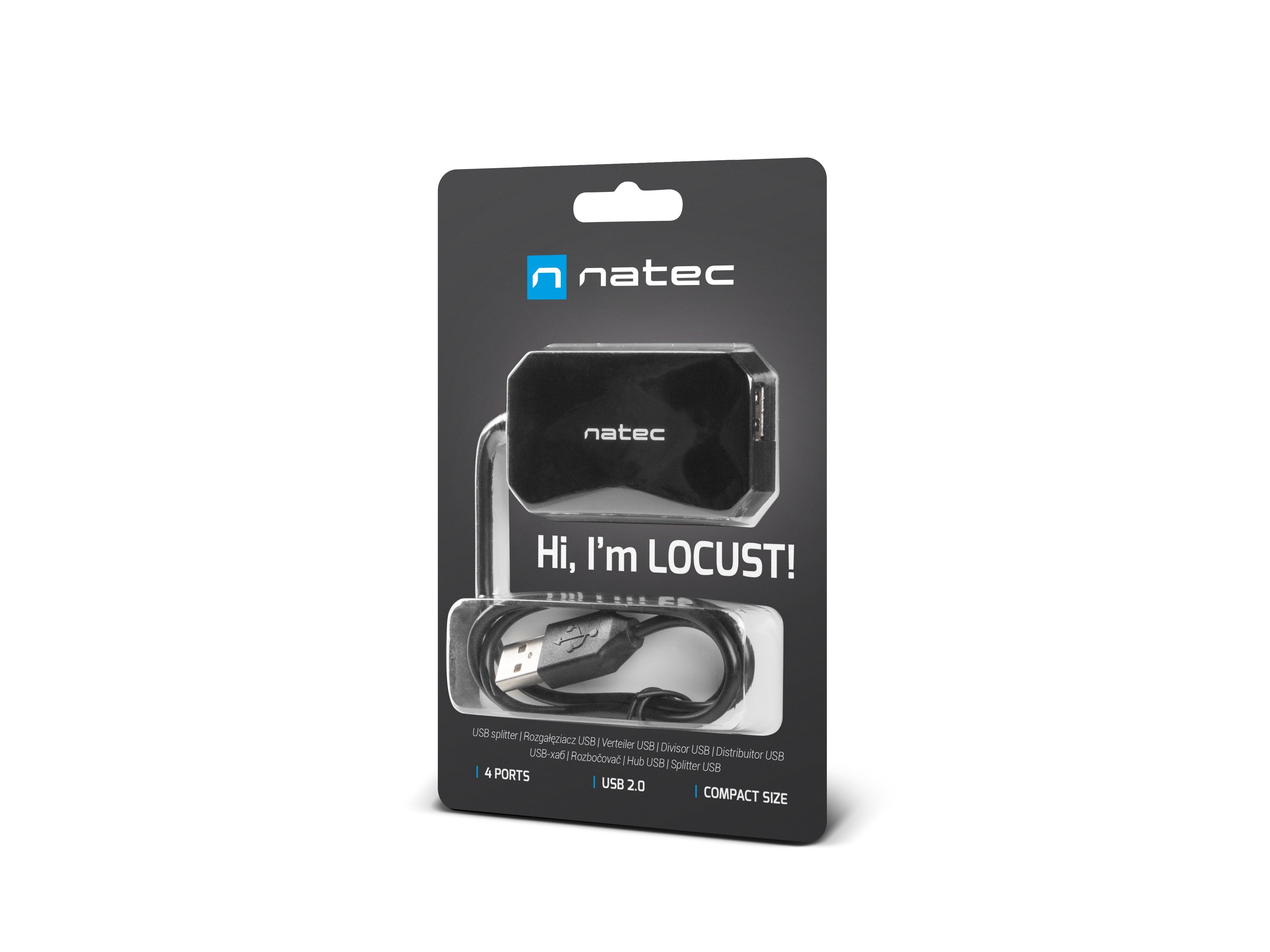 EAN 5901969400762 - NATEC NHU-0647 hub de interfaz USB 2.0 480 Mbit/s Negro imagen 3