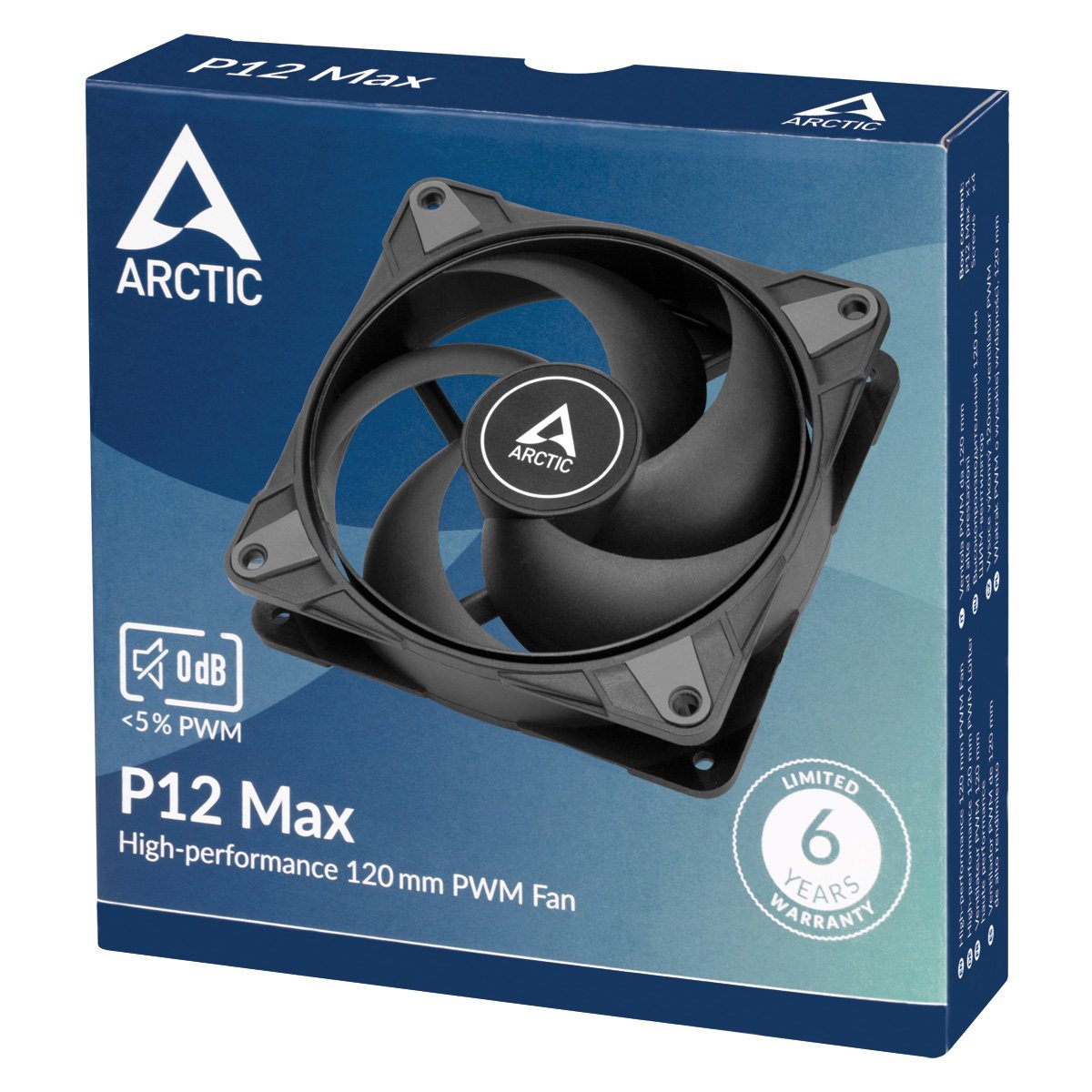 EAN 4895213704076 - ARCTIC P12 Max Carcasa del ordenador Ventilador 12 cm Negro 1 pieza(s) imagen 5
