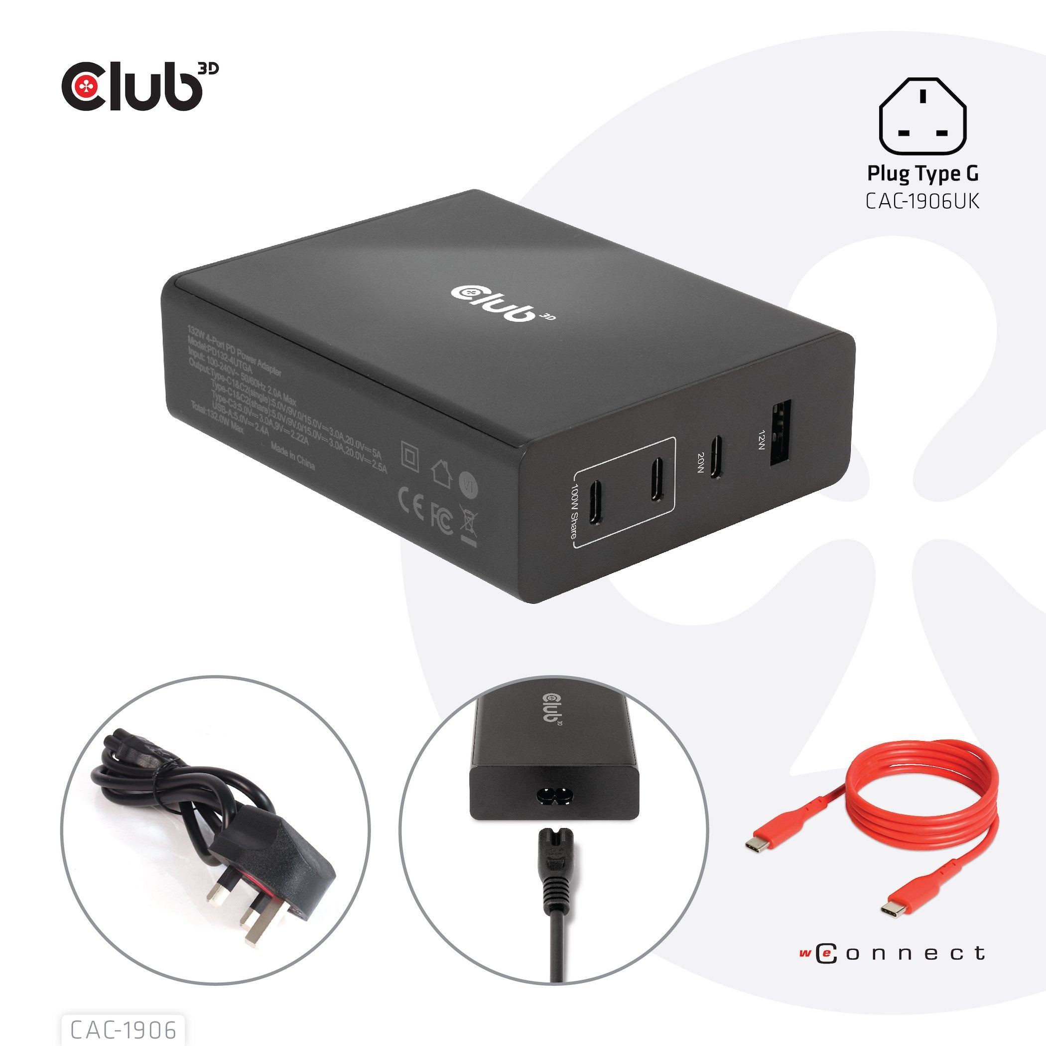 EAN 8719214472276 - CLUB3D CAC-1906 cargador de dispositivo móvil Universal Negro CC Interior imagen 1