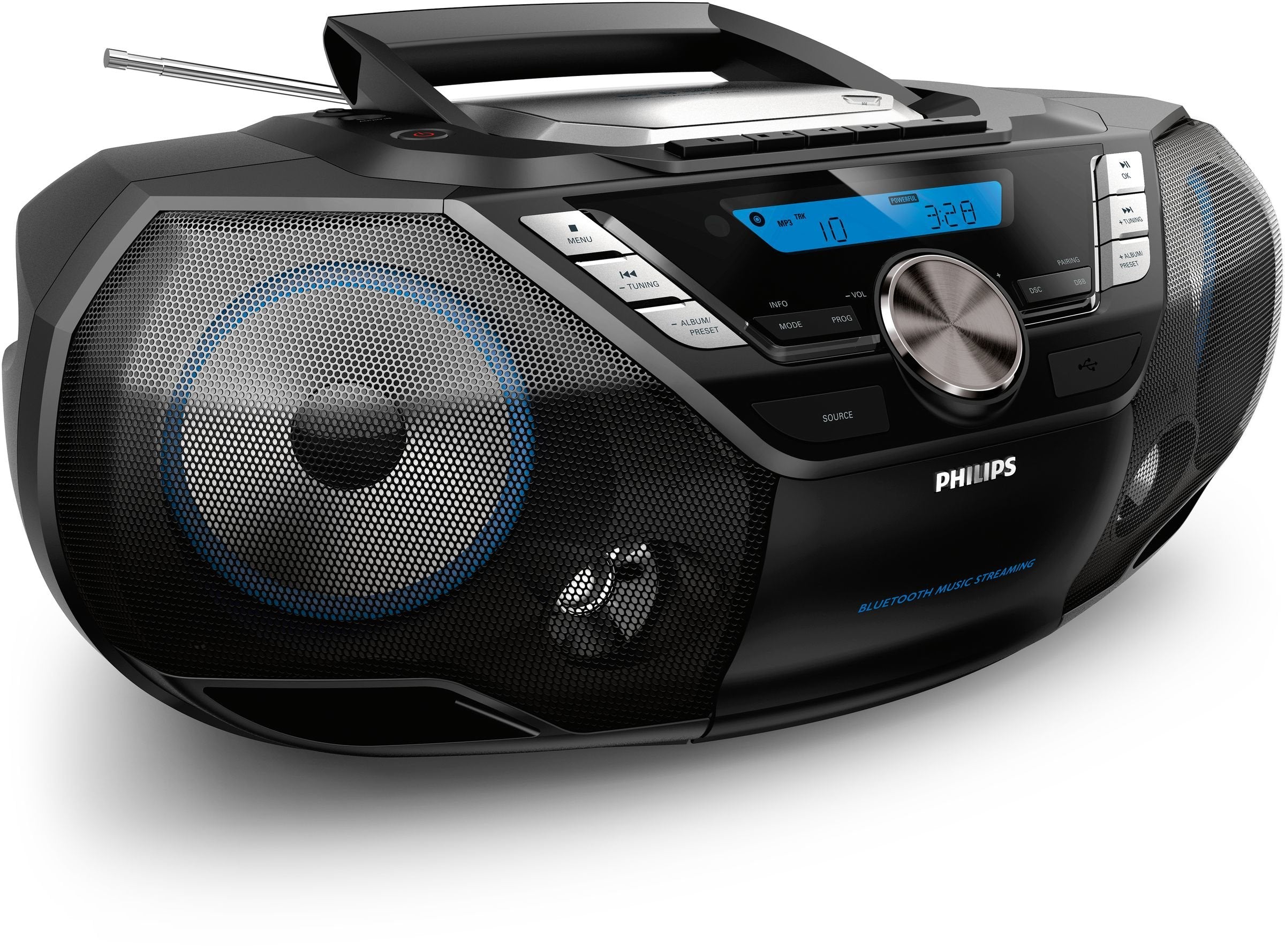 EAN 4895185613673 - Philips AZB798T/12 sistema estéreo portátil Analógico y digital 12 W DAB, DAB+, FM Negro Reproducción MP3 imagen 1