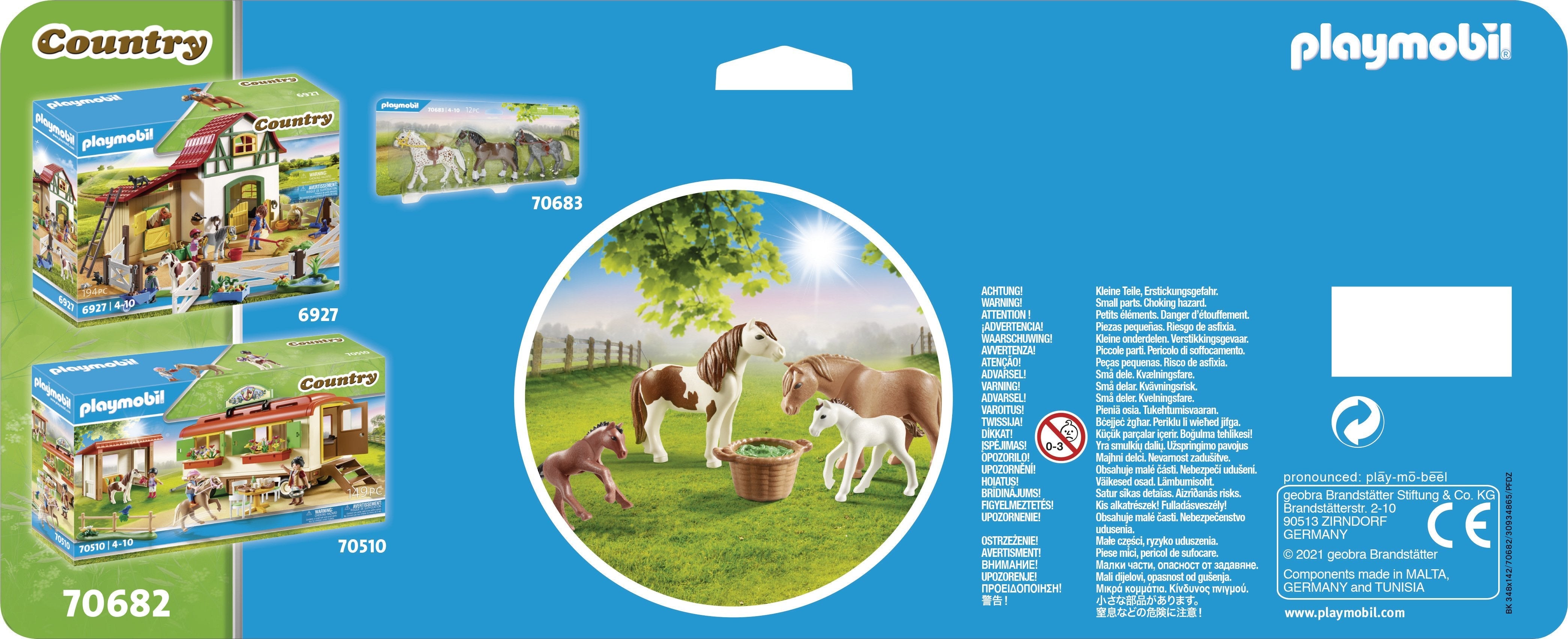 Playmobil 70682 Country 2 Ponys Con 2 Potros