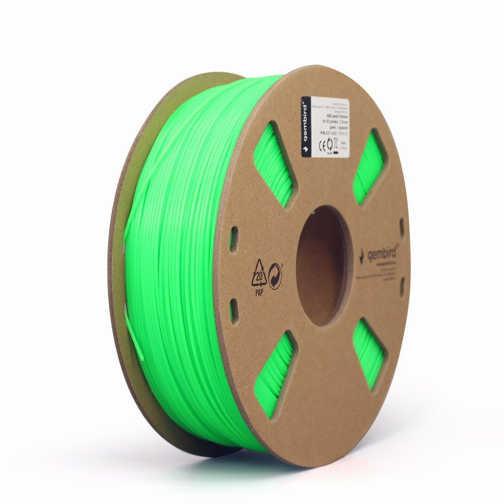 EAN 8716309088435 - Gembird 3DP-ABS1.75-01-G material de impresión 3d ABS Verde 1,4 kg imagen 2