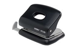 Rapid Fc20 Taladro Perforador - Hasta 20 Hojas - Facil Vaciado - Punzones 5.5mm - Color Negro