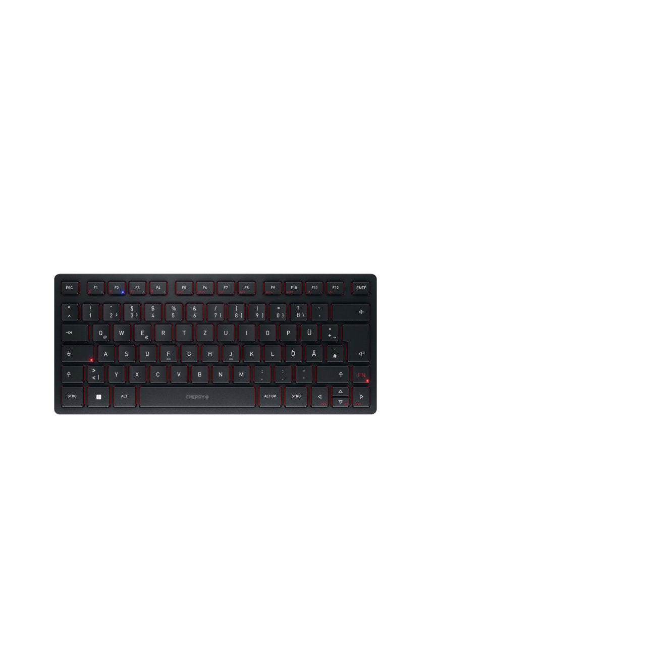 Teclado Alemán Cherry Kw 9200 Mini Usb + Rf Wireless + Bluetooth Qwertz Negro