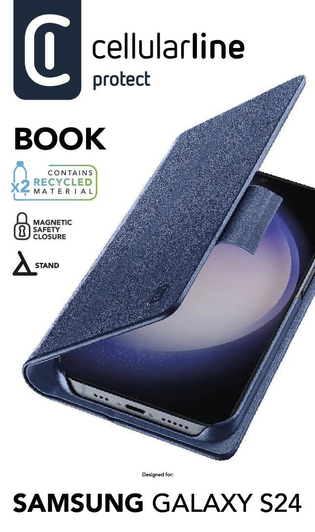 Cellularline Book Case Samsung Galaxy S24 Granatowy