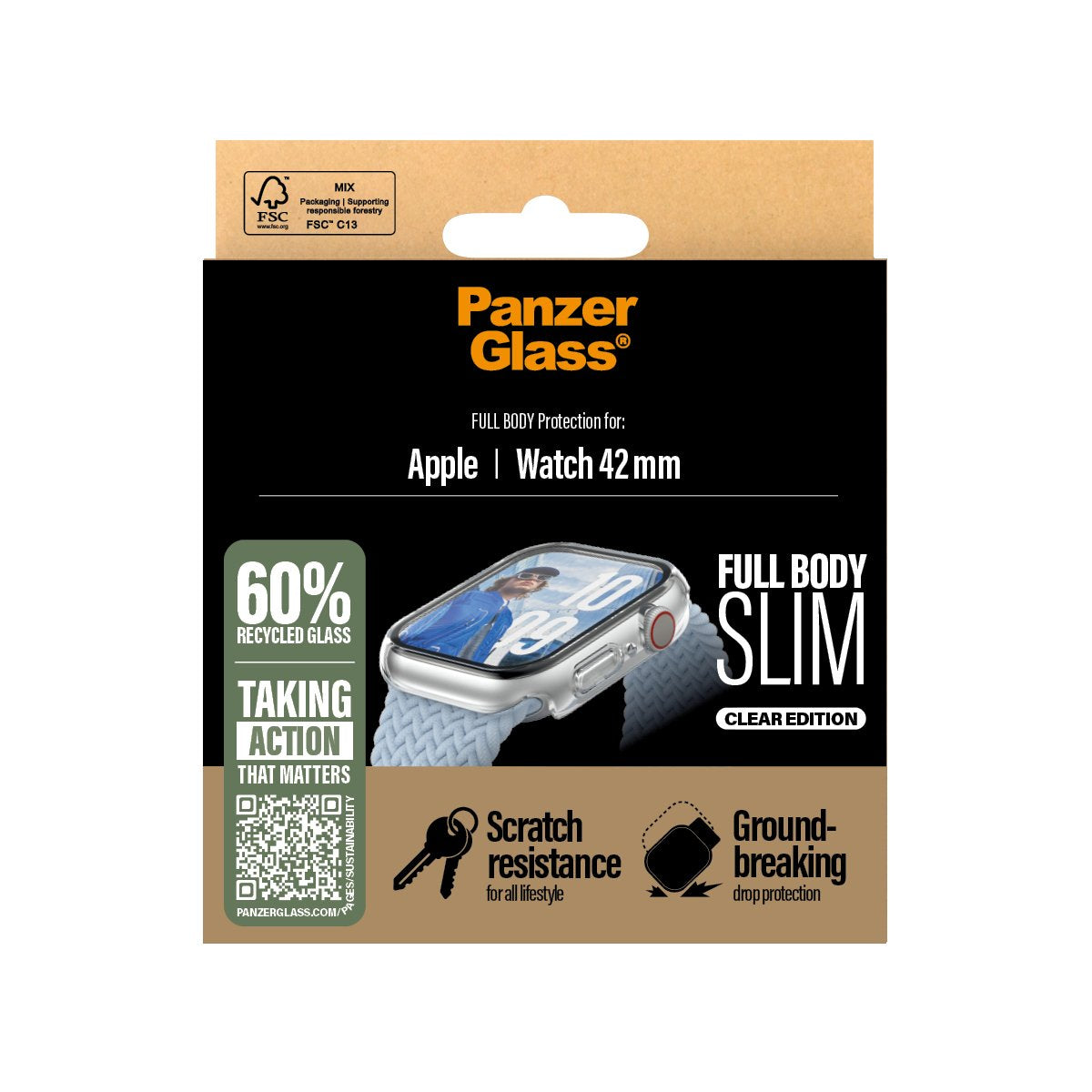 EAN 5715685003622 - PanzerGlass ® Case Full Body Slim Transparent Apple Watch Series 11 | 10 | 42mm Protector de pantalla 1 p imagen 3
