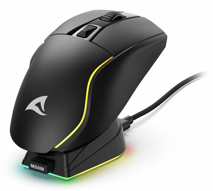 EAN 4044951040230 - Sharkoon SGM50W ratón Juego mano derecha RF Wireless + USB Type-A Óptico 6400 DPI imagen 7
