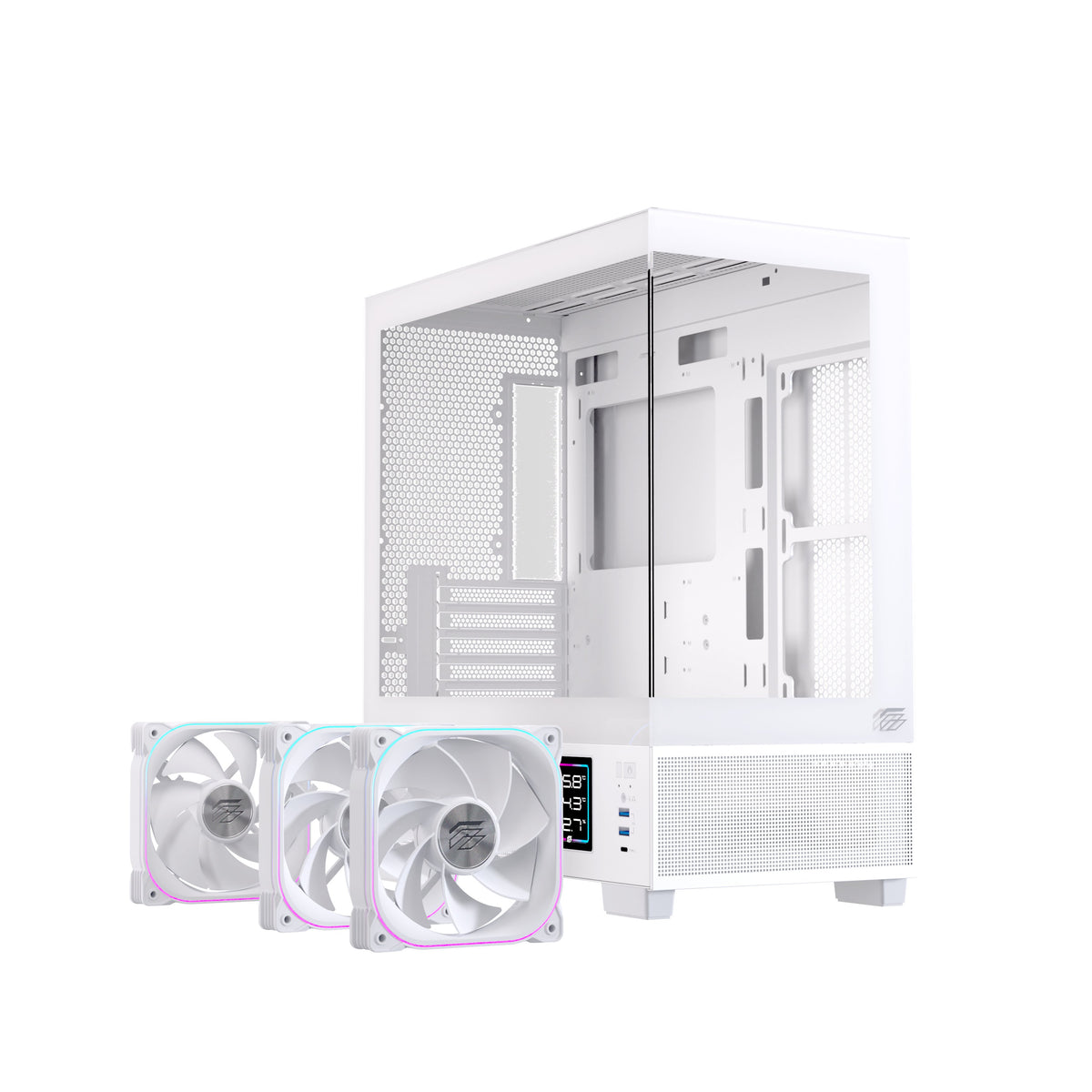 EAN 6977277360073 - Einarex EXCS-SM-51DR-W carcasa de ordenador Micro Torre Blanco imagen 2