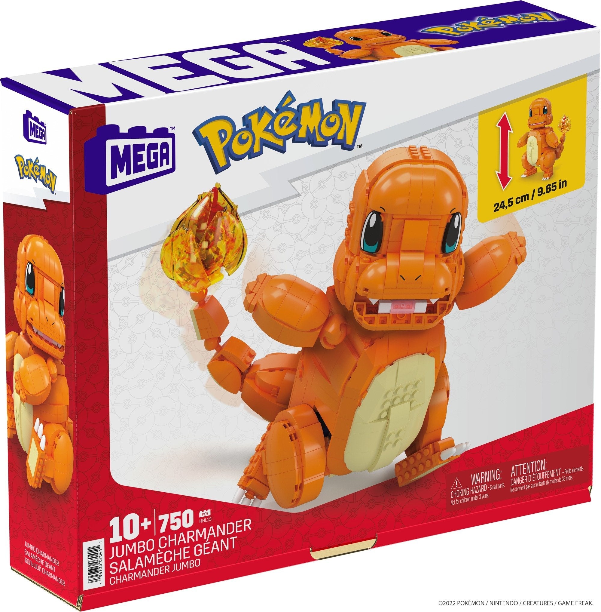 Figura Mattel Mega Construx Pokemon Jumbo Charmander 730 Pcs