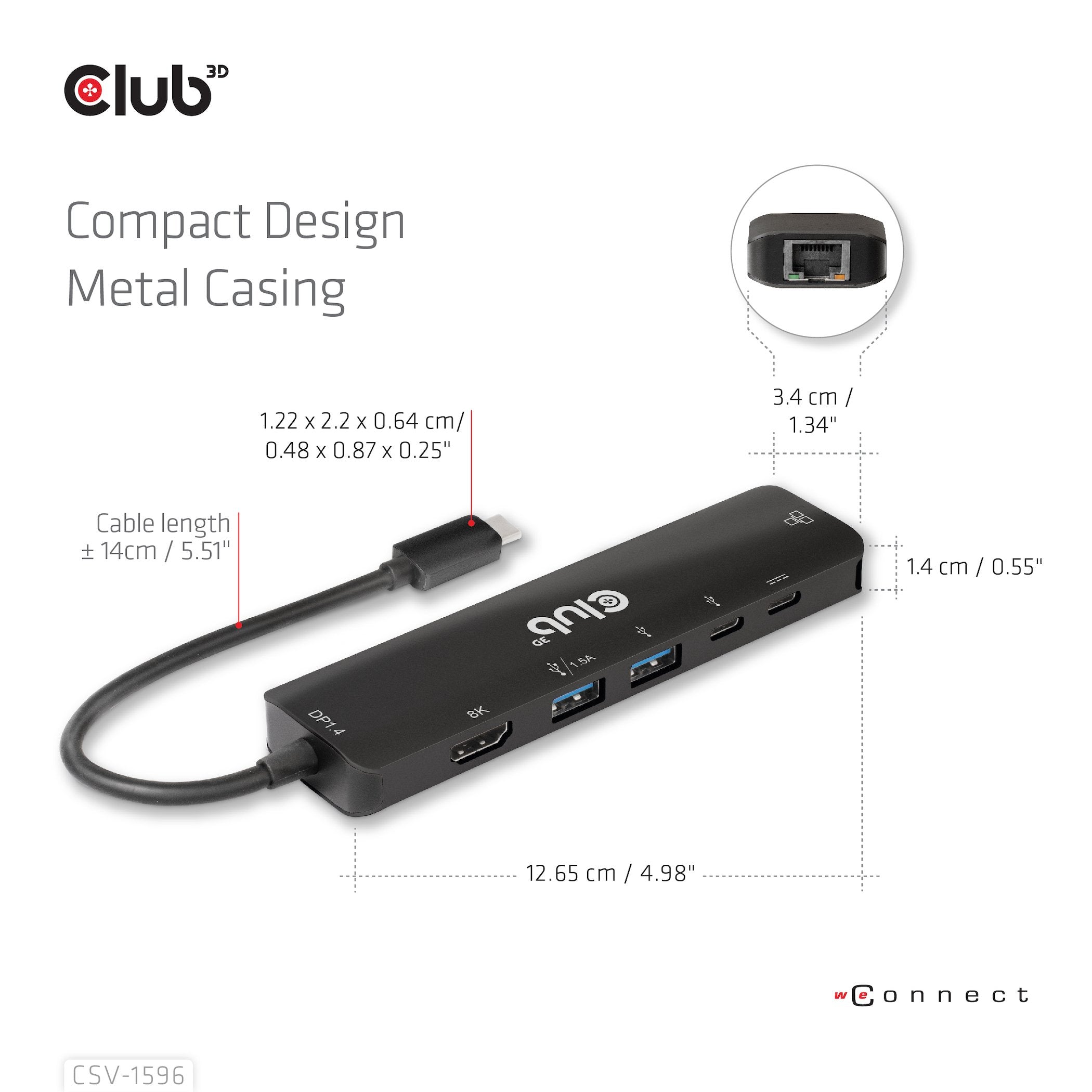 EAN 8719214472344 - CLUB3D CSV-1596 base para portátil y replicador de puertos USB 3.2 Gen 1 (3.1 Gen 1) Type-C Negro imagen 10