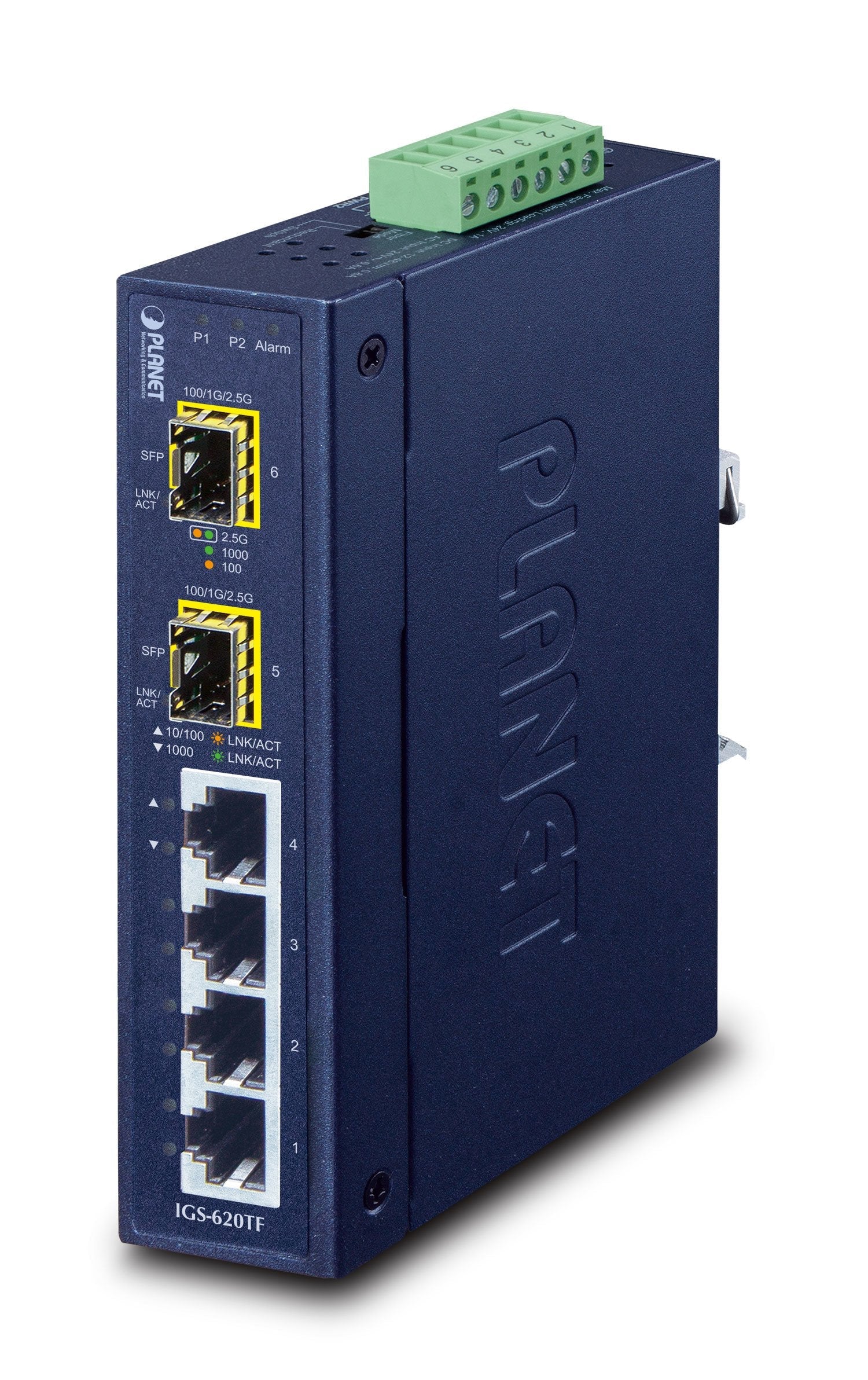 EAN 4711213689536 - PLANET IGS-620TF switch No administrado Gigabit Ethernet (10/100/1000) Azul imagen 1