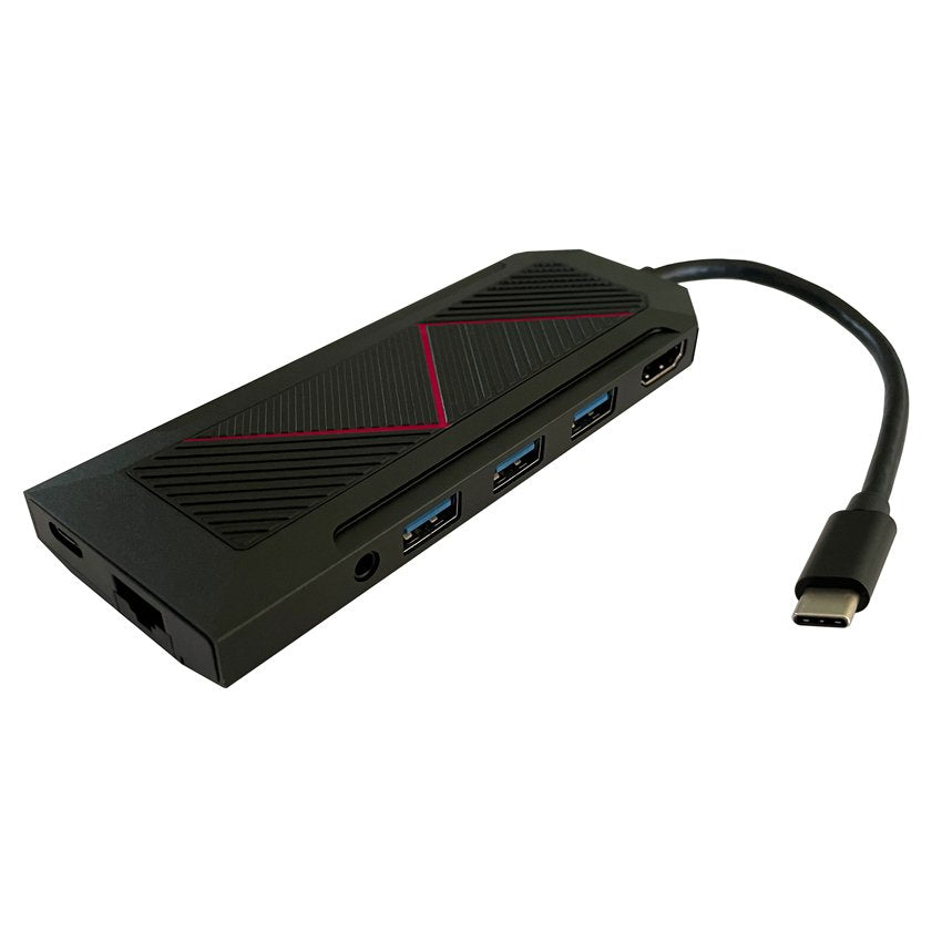 Lc-Power Hub Lc-Hub-C-Multi-6-Rgb Black