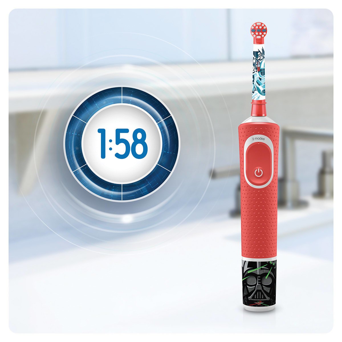 Oral-B Kids Star Wars - Cepillo De Dientes Infantil Giratorio Y Oscilante Multicolor