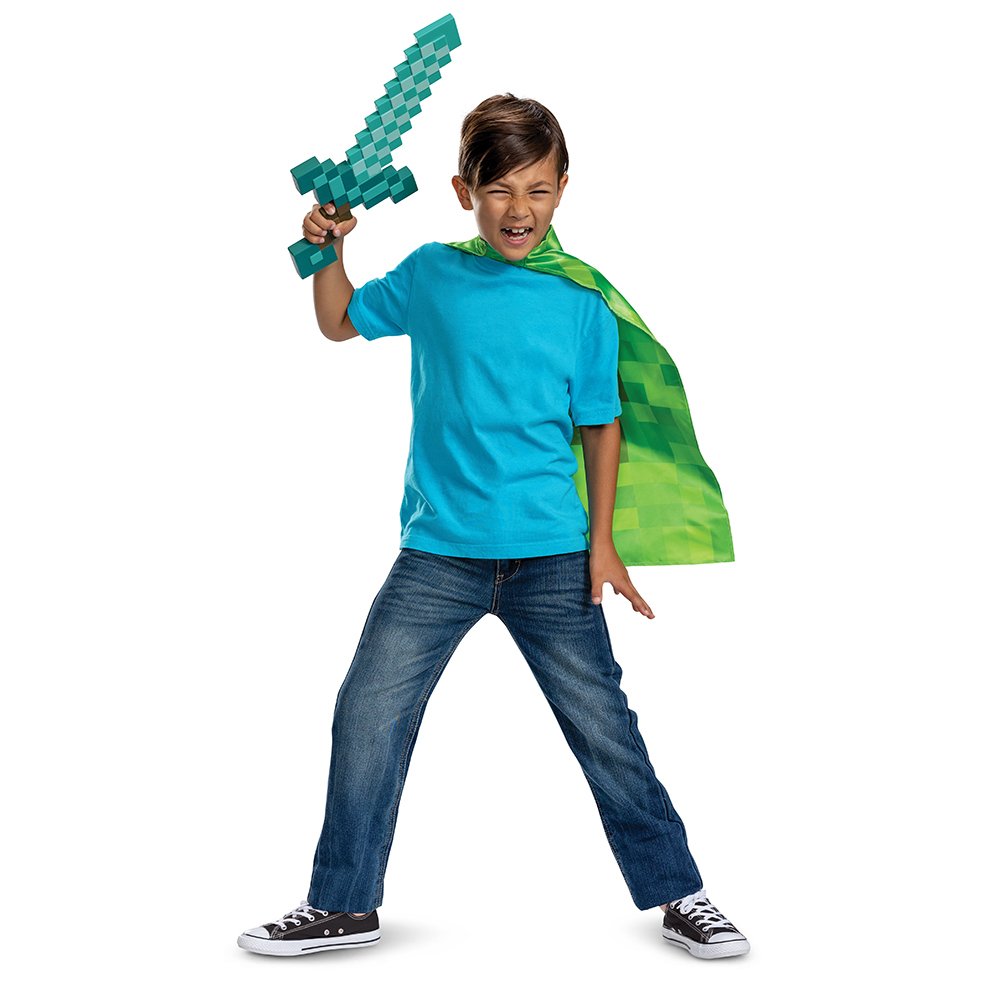 EAN 0192995156234 - Disguise Diamond Sword & Creeper Cape Armas y armadura para disfraz Niño Cualquier género imagen 4