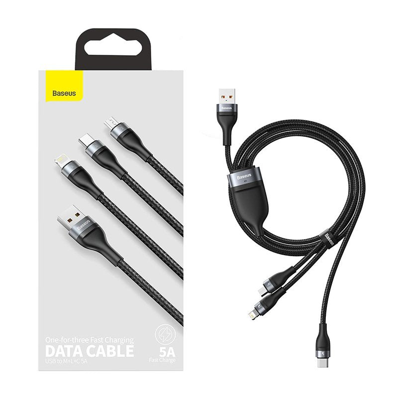 Cable Usb Baseus Serie Flash 3 En 1 Usb-C / Micro Usb