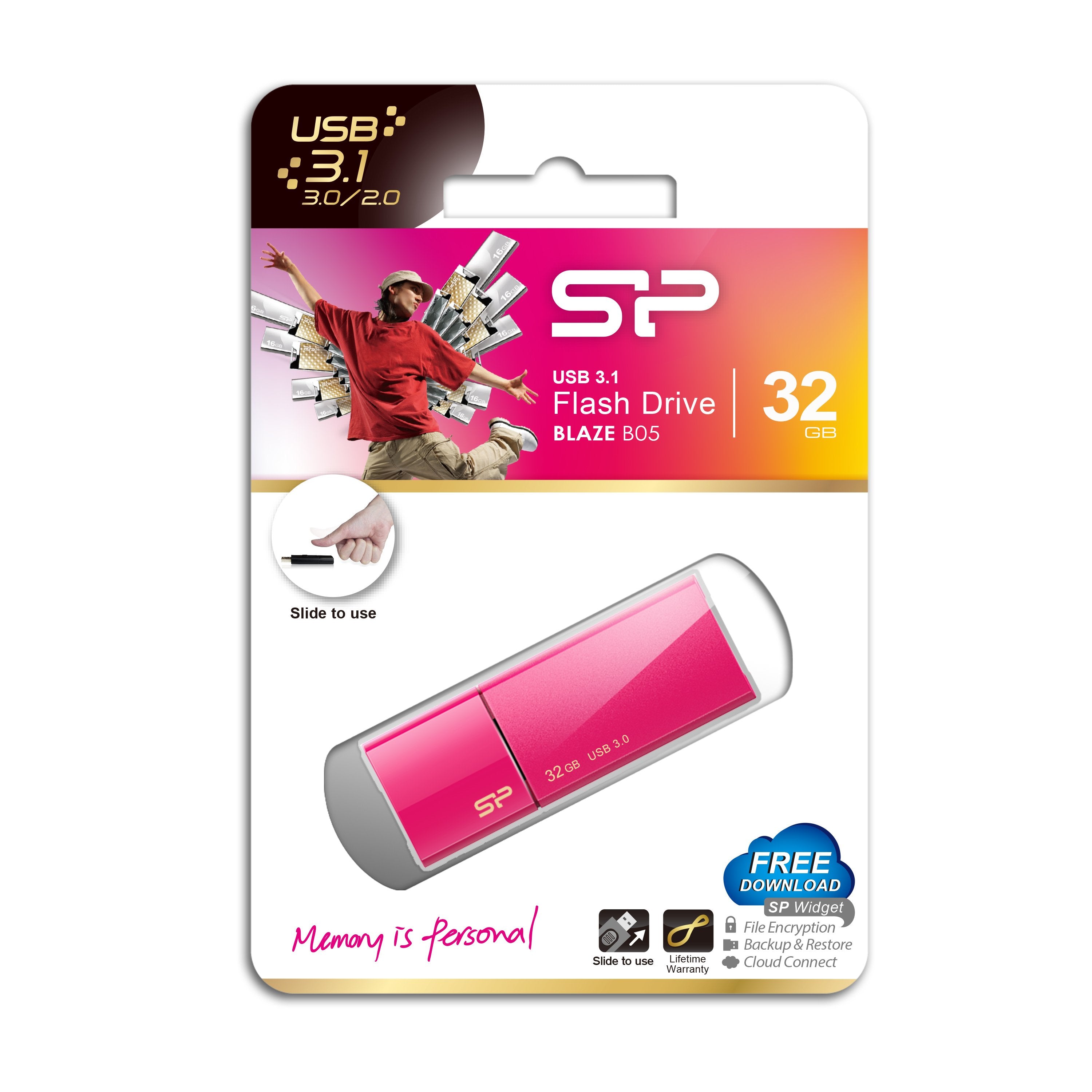 Usb-Stick 32gb Silicon Power Usb3.0 B05 Pink