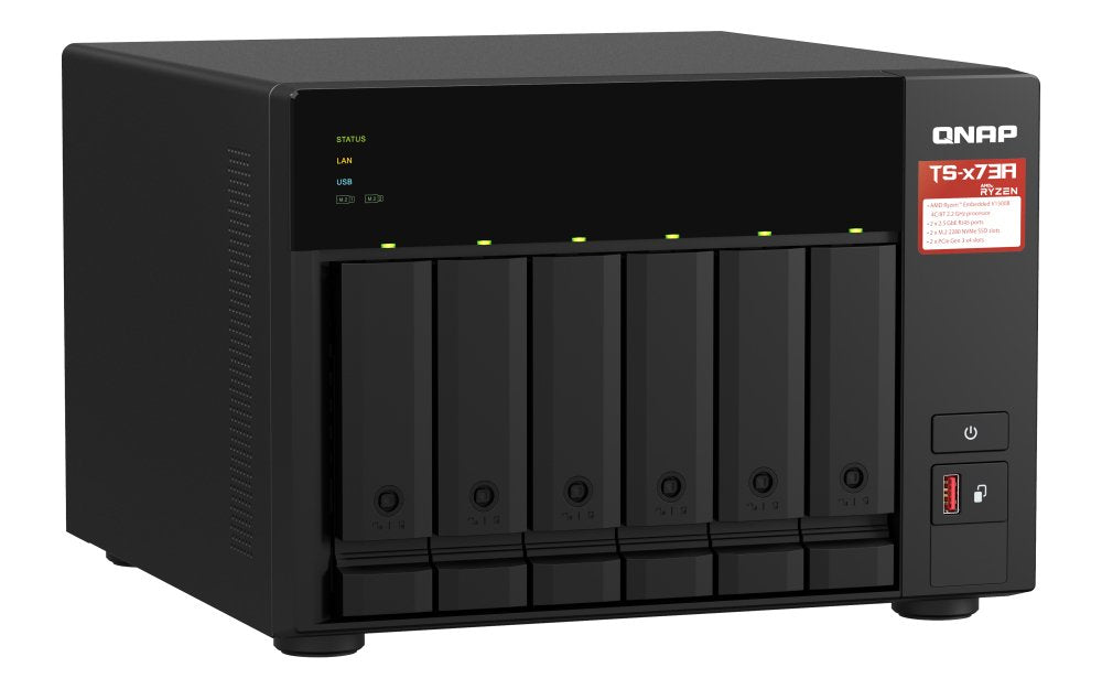 EAN 4711103084625 - QNAP TS-673A-SW5T servidor de almacenamiento NAS Torre Ryzen Embedded V1500B 8 GB DDR4 0 TB QNAP QTS Negr imagen 6