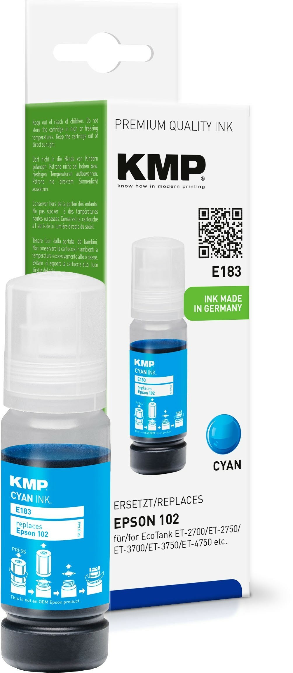 EAN 4011324371185 - KMP E183 cartucho de tinta 1 pieza(s) Compatible Cian imagen 1