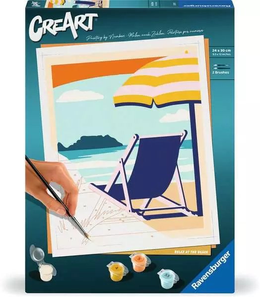 Ravensburger Creart - Relájate En La Playa, Pintando 23897