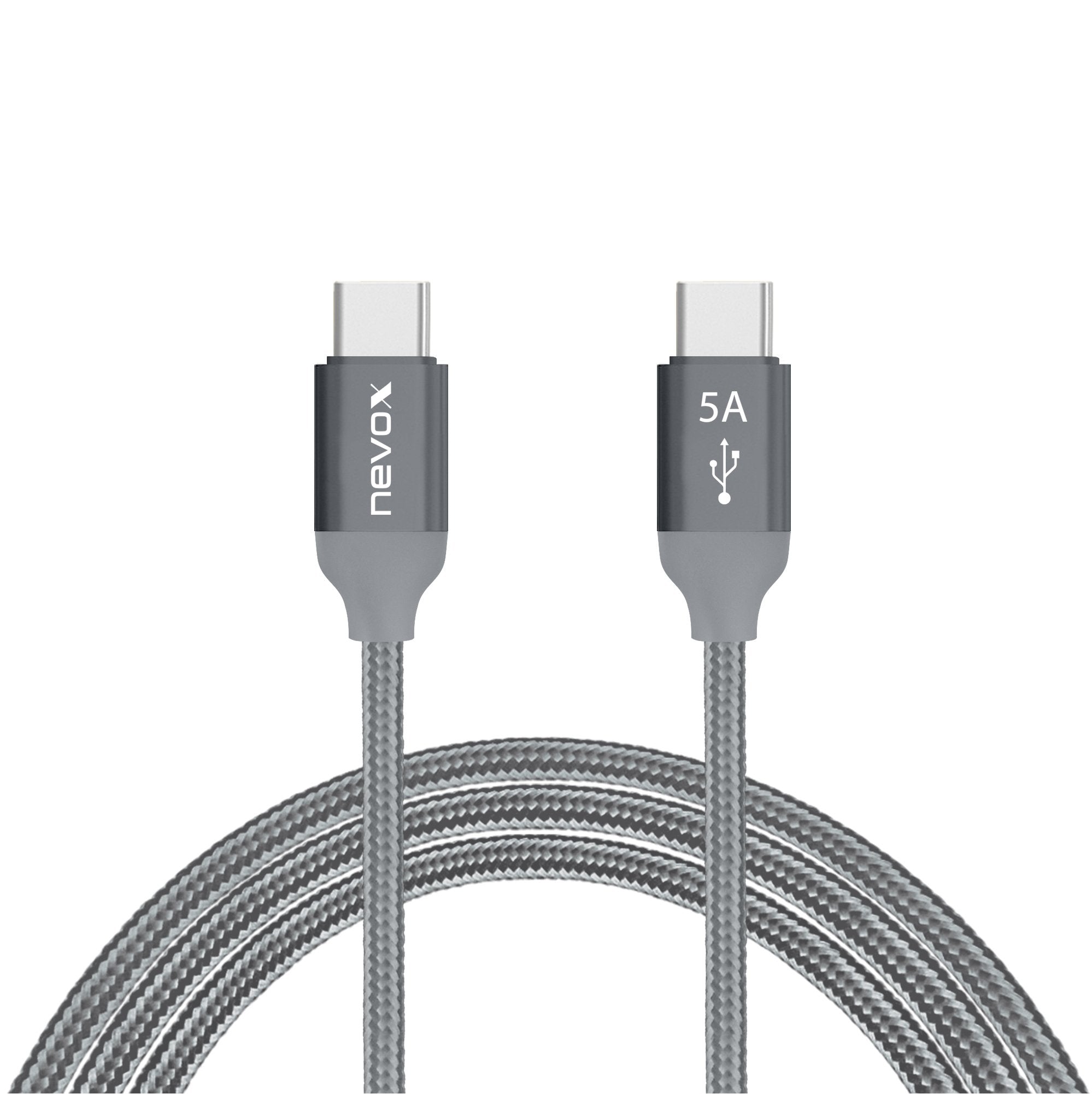Daten- Und Ladekabel Usb-C 2.0 > Usb-C 2.0 Grau, 1 Meter