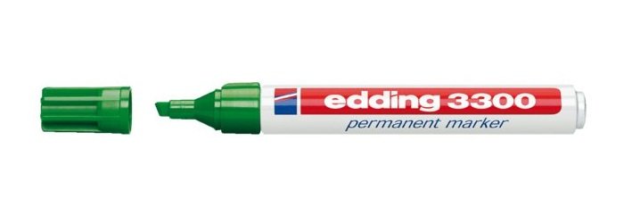 Edding Marcador Permanente 3300 Punta Biselada Trazo 1 A 5mm Verde