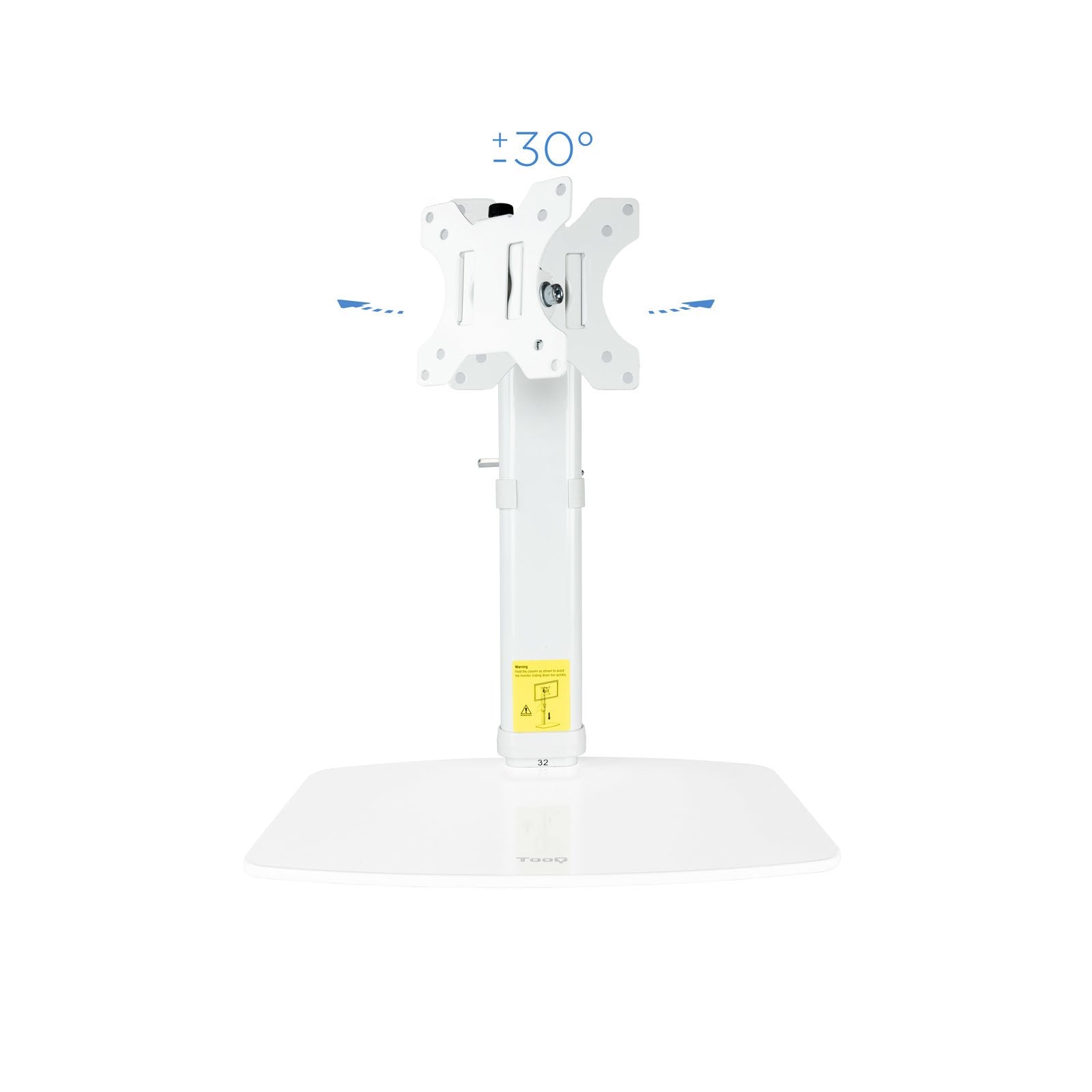 Tooq Soporte Mesa Pantallas Giratorio Inclinacion 17-27" - Blanco