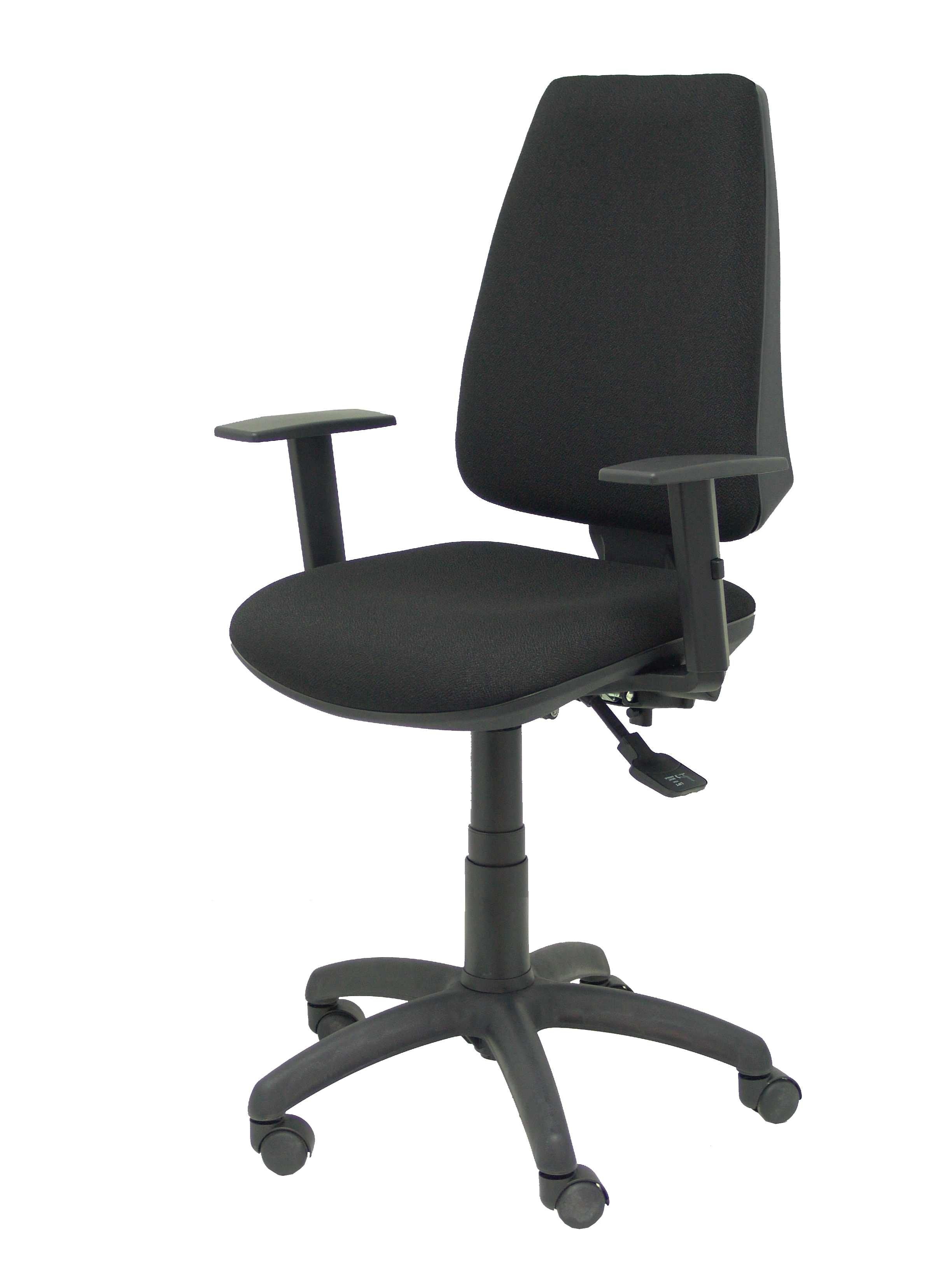 Silla Elche S Brazos Regulables Bali Color Negro