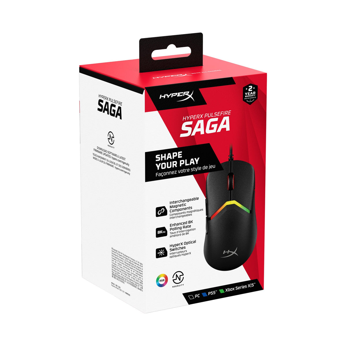 EAN 0198415001641 - HyperX Pulsefire Saga Wired Gaming Mouse ratón Juego Ambidextro USB tipo A Óptico 3200 DPI imagen 2