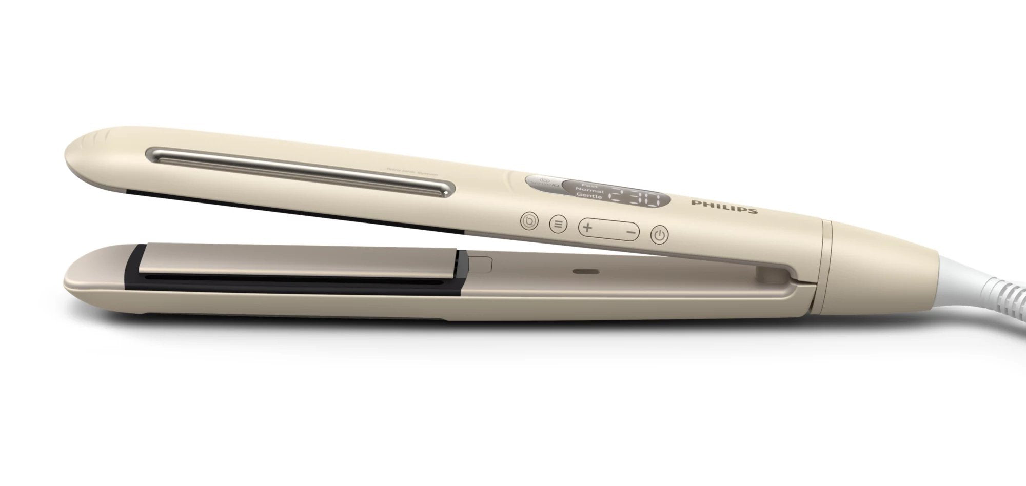 EAN 8720689002134 - Philips 8000 series BHS838/00 Utensilio de peinado Plancha de pelo Caliente Beige 1800 W 2 m imagen 1