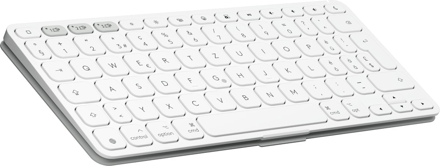 Teclado Alemán Logitech Keys-To-Go 2 Universal Bluetooth Qwertz Blanco
