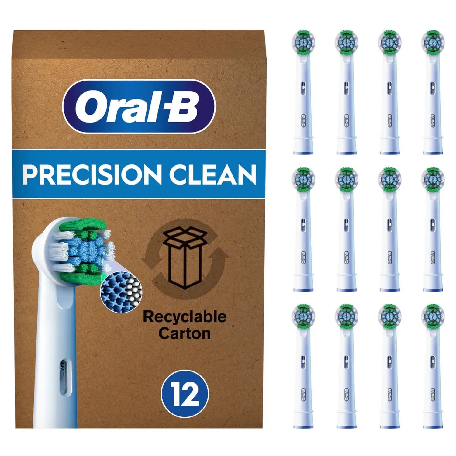 Cabezales Oral-B Precision Clean 12 Pieza Blanco