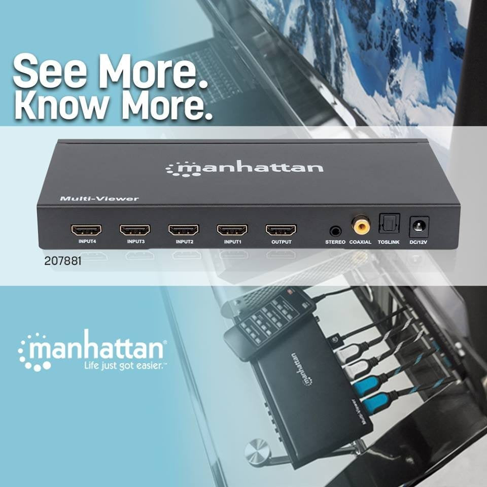 EAN 0766623207881 - Manhattan 207881 interruptor de video HDMI imagen 3