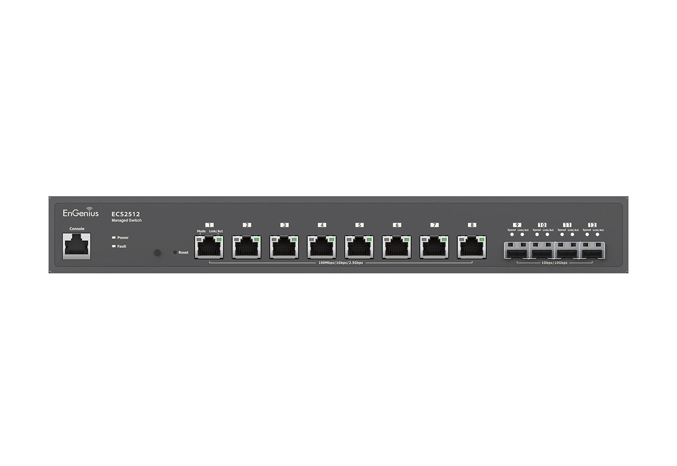 EAN 4713361935183 - EnGenius ECS2512 switch Gestionado L2+ 2.5G Ethernet (100/1000/2500) Negro imagen 2
