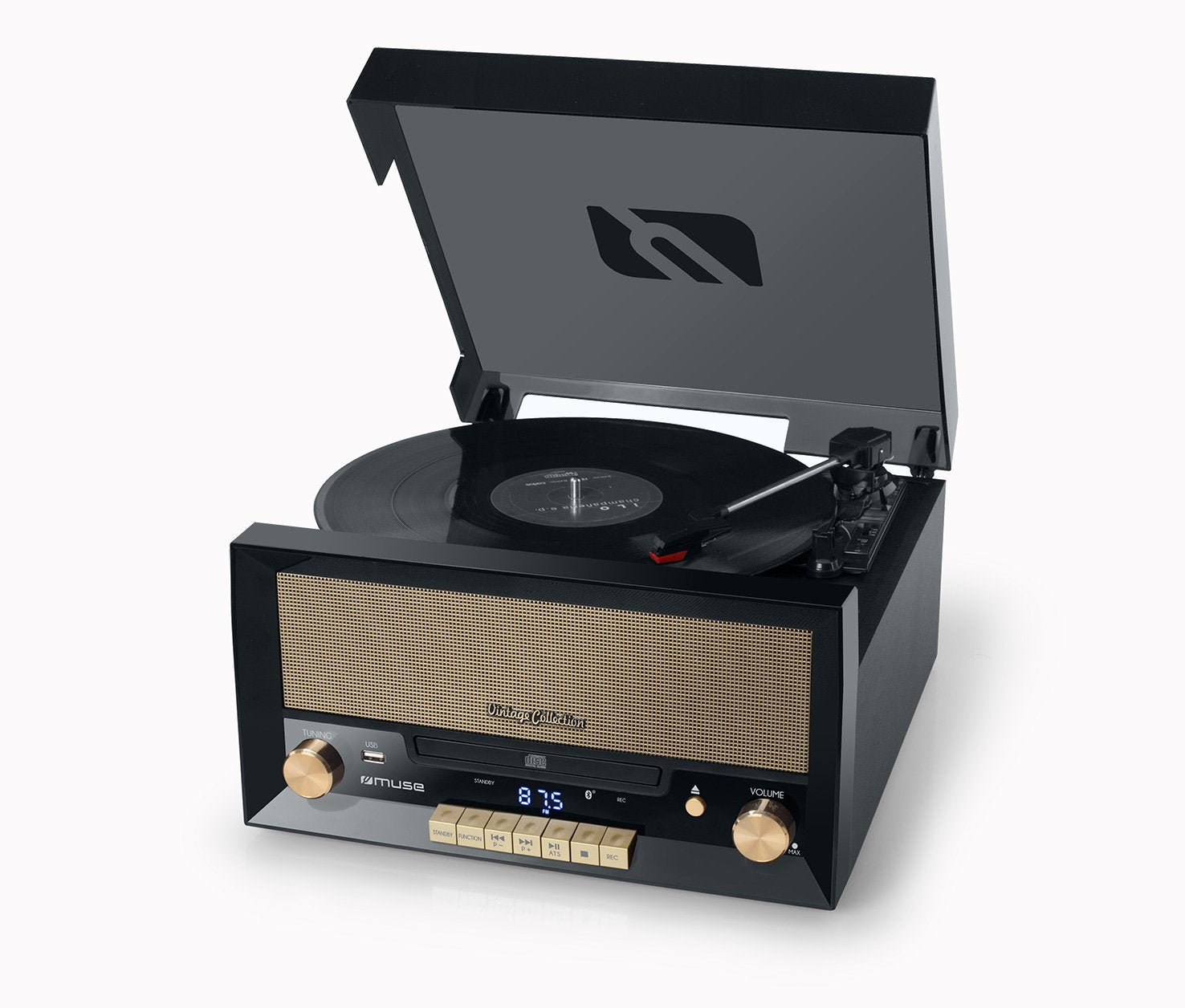 EAN 3700460205669 - Muse MT-110B tocadisco Tocadiscos de tracción directa Negro, Marrón imagen 2