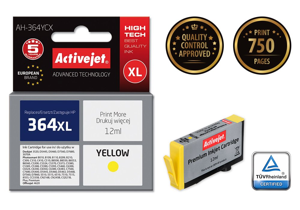 EAN 5901452157036 - Activejet AH-364YCX cartucho de tinta 1 pieza(s) Compatible Alto rendimiento (XL) imagen 1