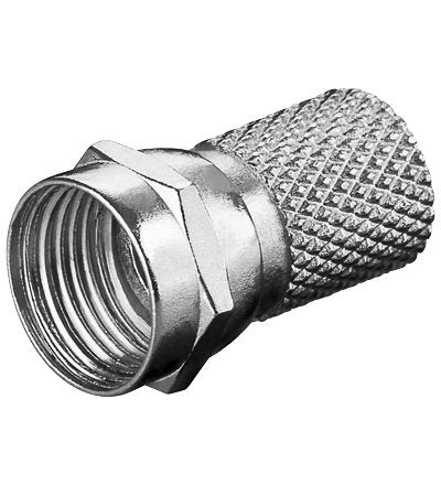 Twist-On F-Plug Connector 7.0 Mm - Zinc-Nickel