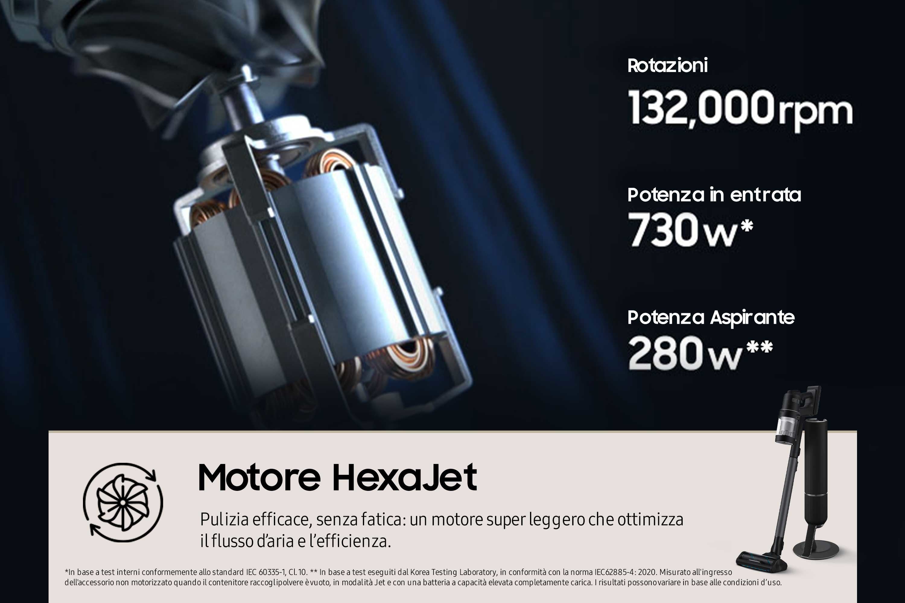 EAN 8806095004372 - Samsung VS28C9784QK Aspiradora escoba 2 en 1 Batería Secar Sin bolsa 1200, 730 Negro imagen 11