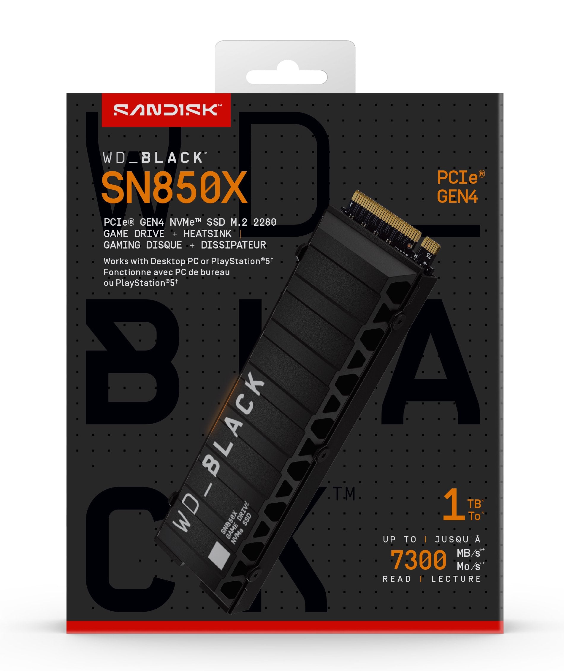EAN 0718037891385 - SanDisk Black WD_BLACK SN850X NVMe 1 TB M.2 PCI Express 4.0 imagen 1