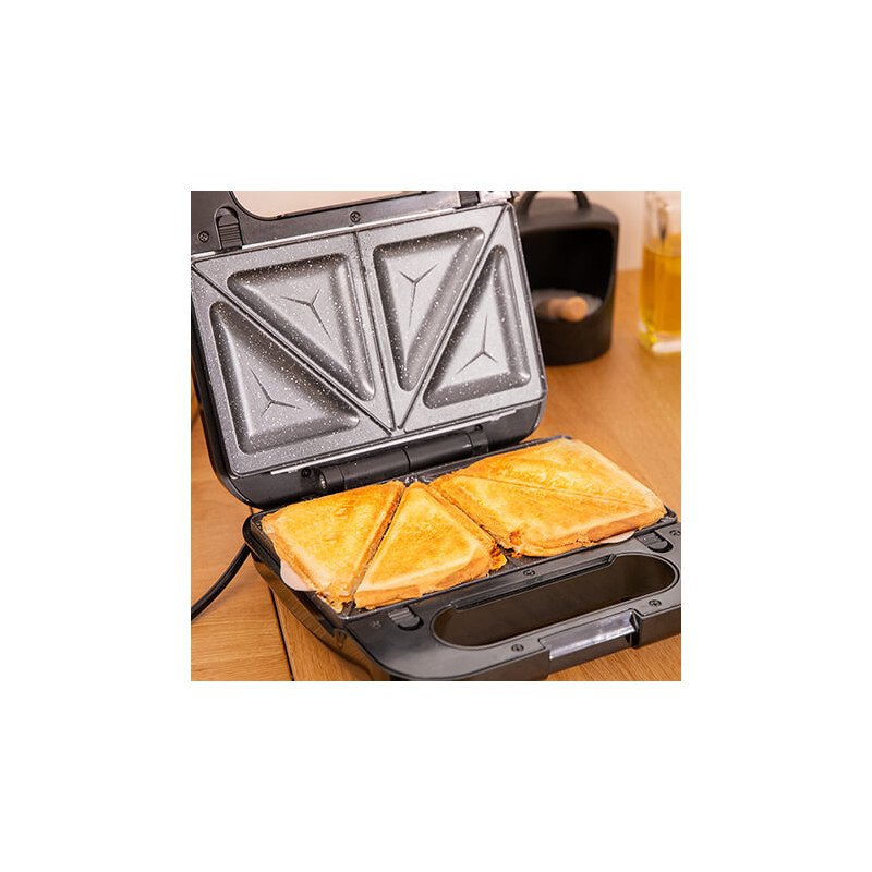 EAN 8435484043090 - Cecotec 04309 sandwichera 1000 W Negro, Acero satinado imagen 7