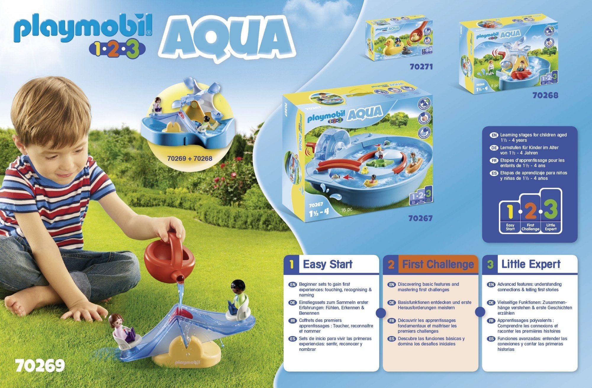 Playmobil 1 2 3 Balancín De Agua Aqua Con Regadera 70269
