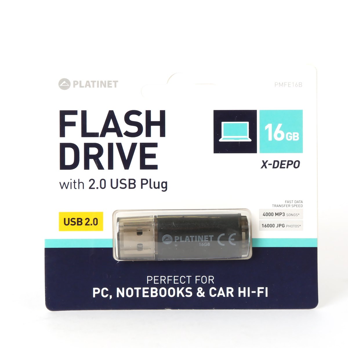 EAN 5907595409445 - Platinet PMFE16B unidad flash USB 16 GB USB tipo A 2.0 Negro imagen 2